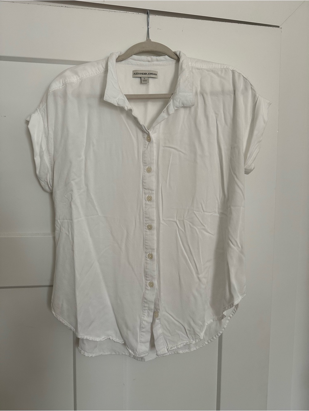 Alexander Jordan White Short-Sleeve Button-Down Shirt